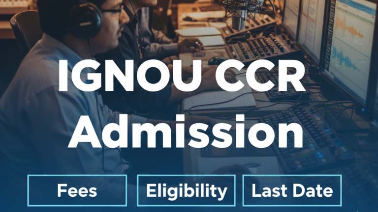 IGNOU CCR Admission