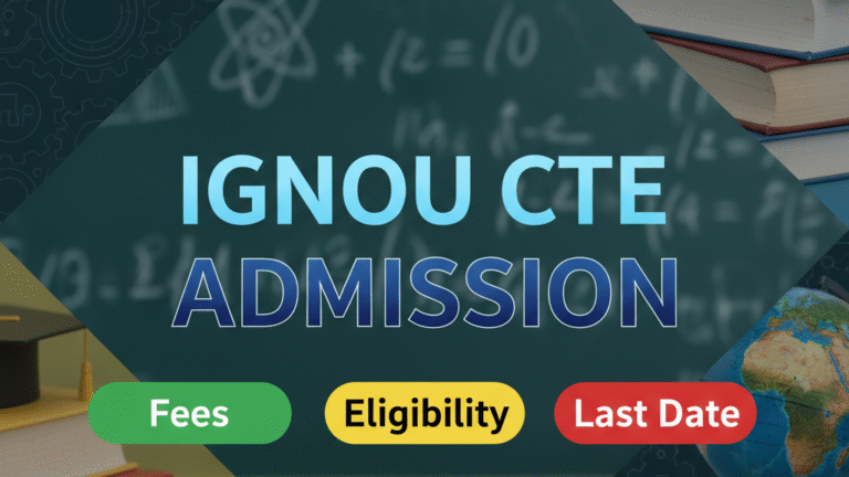 IGNOU CTE Admission
